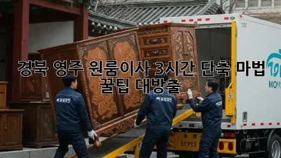 경북 영주 원룸이사, 3시간 단축 마법! 꿀팁 대방출 🚚💨