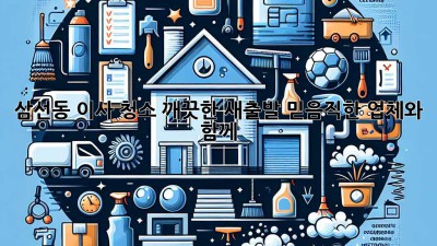 삼선동 이사 청소: 깨끗한 새출발, 믿음직한 업체와 함께!